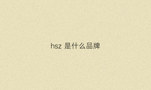 hsz是什么品牌(hsx是什么牌子)